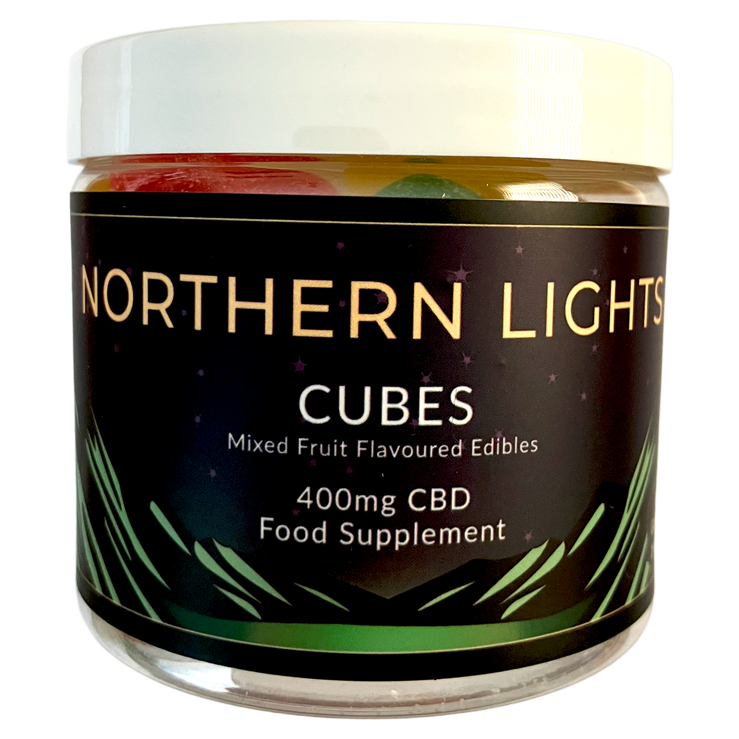 400mg CBD Gummy Cubes (Small Tub)