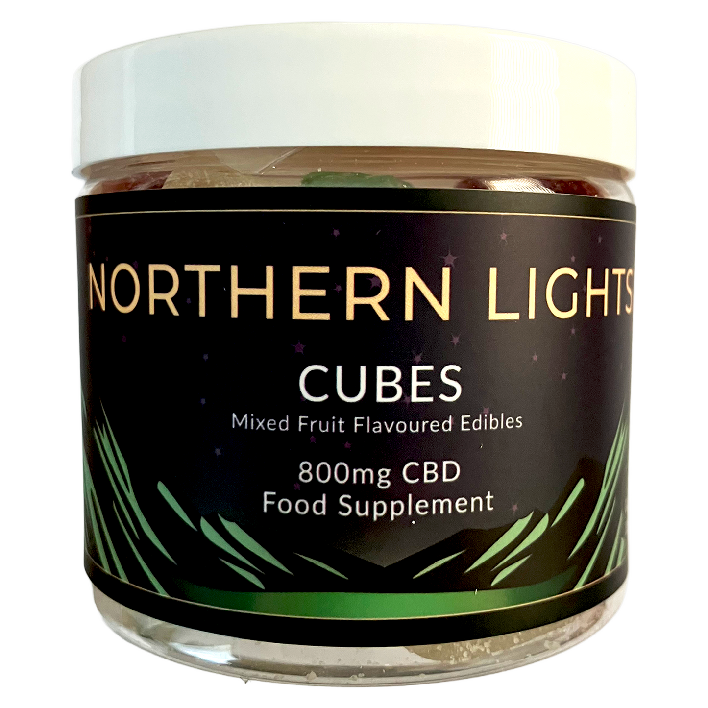 800mg CBD Gummy Cubes (Small Tub)