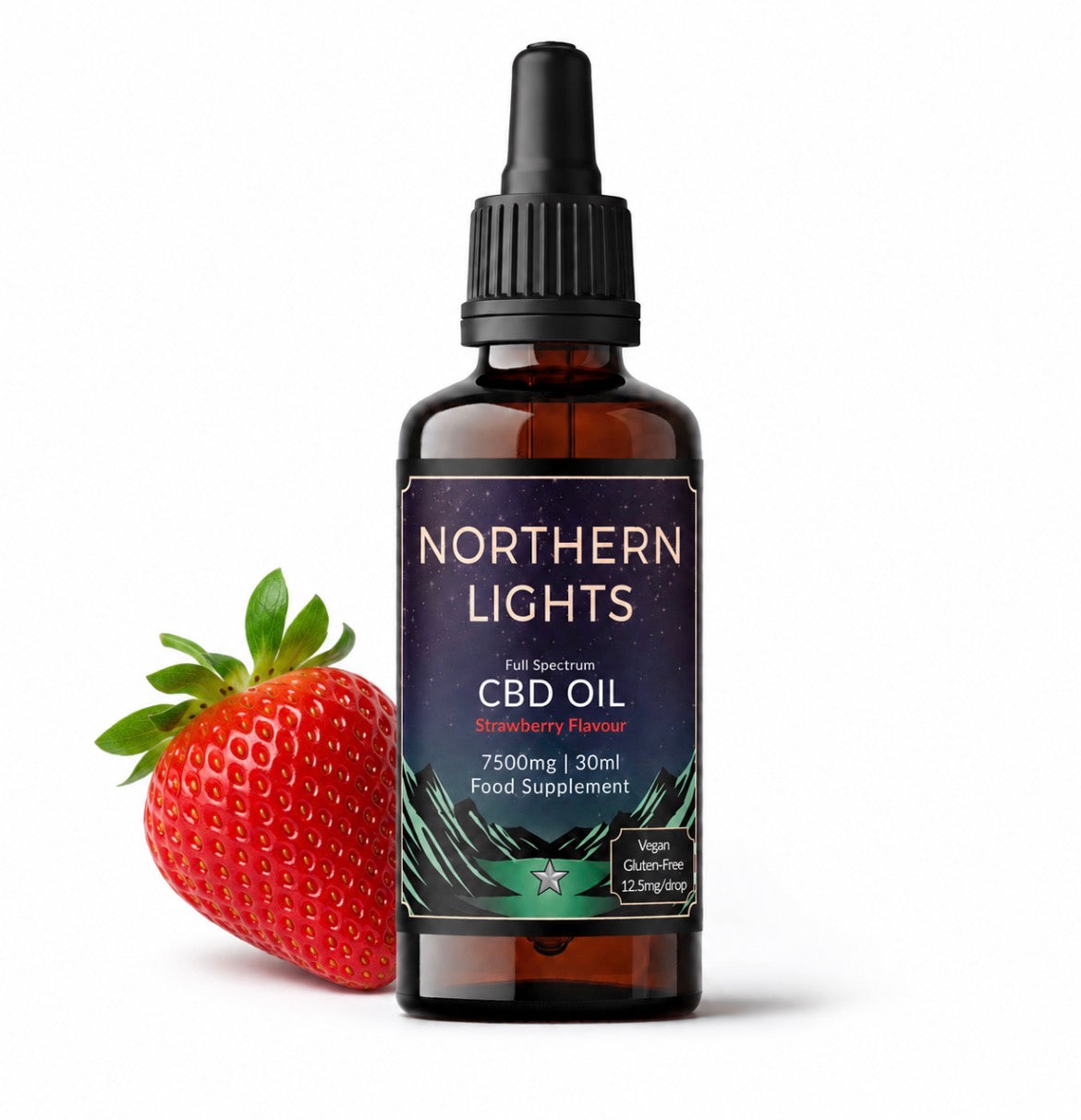 7,500mg Full-Spectrum CBD OIL 30ml - Natural • Mint • Strawberry