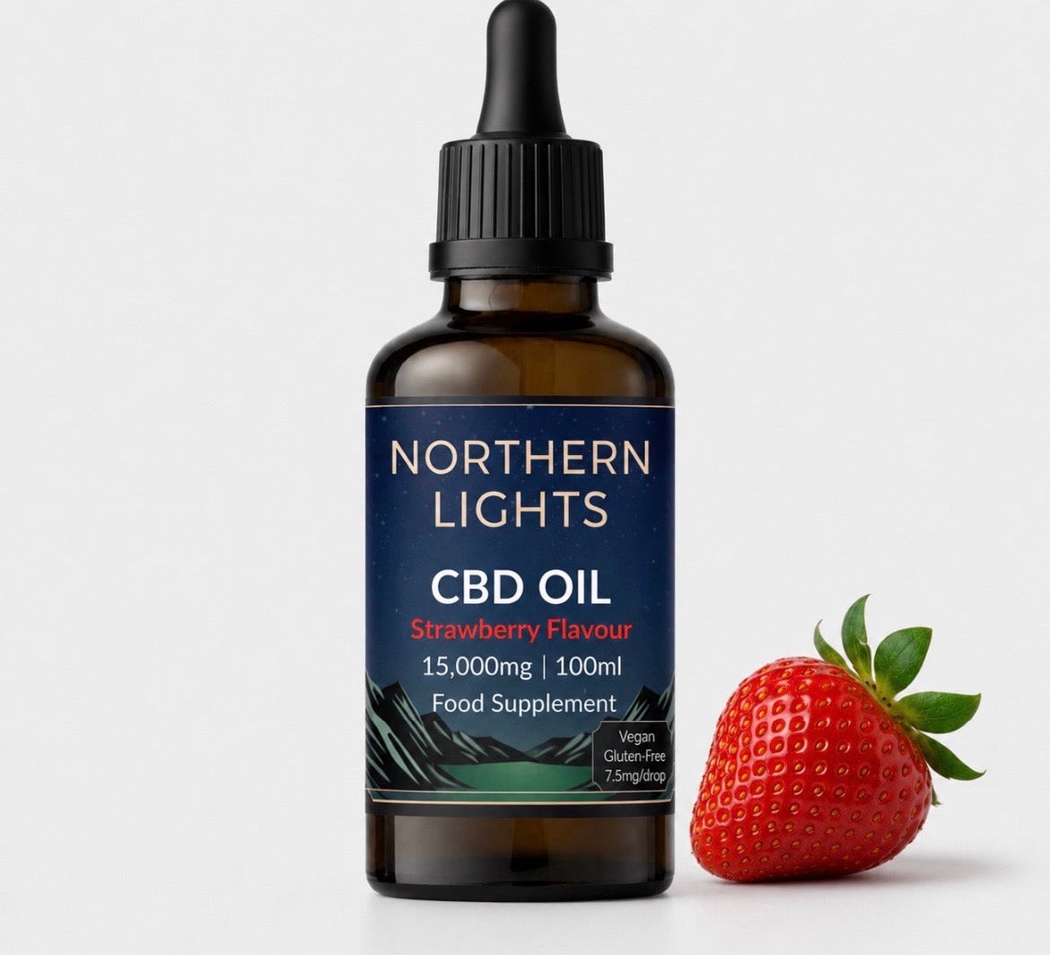 15,000mg Full-Spectrum CBD OIL 100ml - Natural • Mint • Strawberry