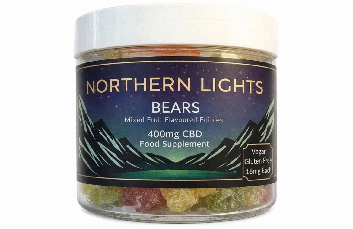400mg (25 X 16mg per gummy) CBD Gummy Bears (Small Tub) FULL-SPECTRUM (Mild 🌱)