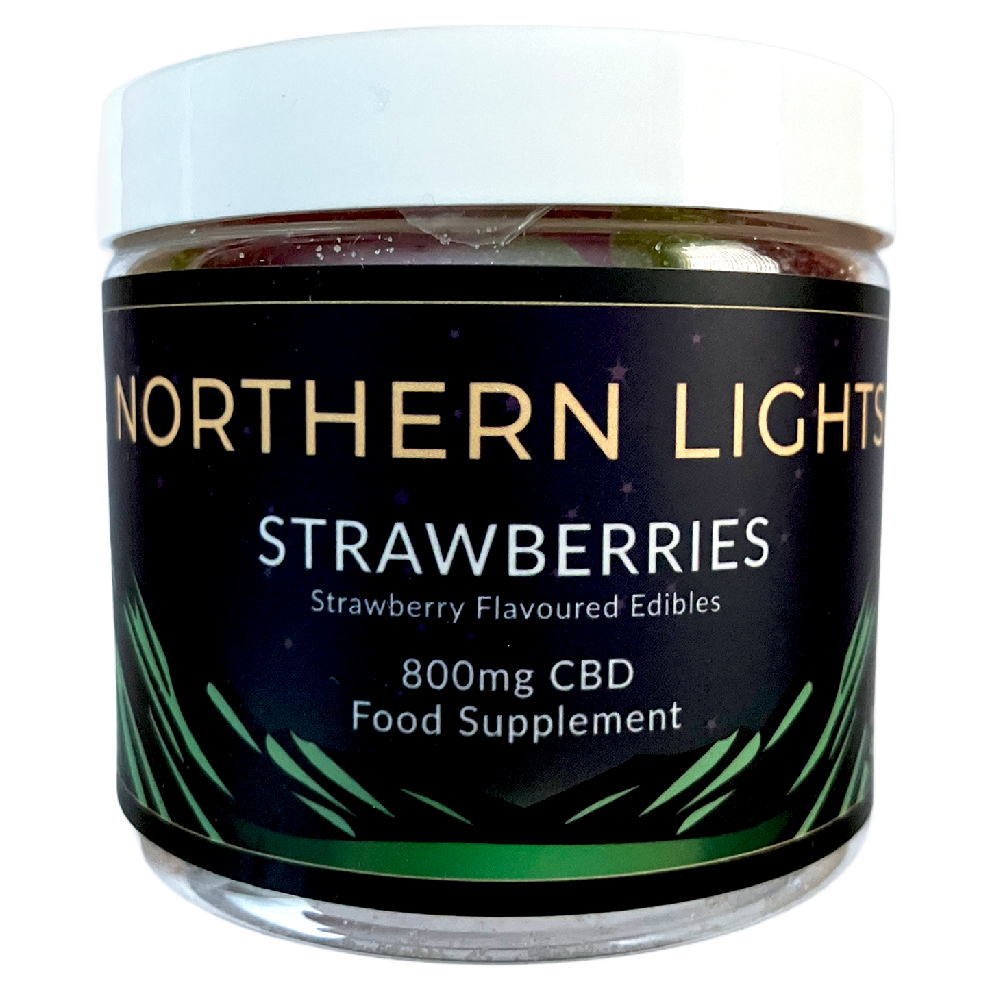 800mg CBD Gummy Strawberries (Small Tub)