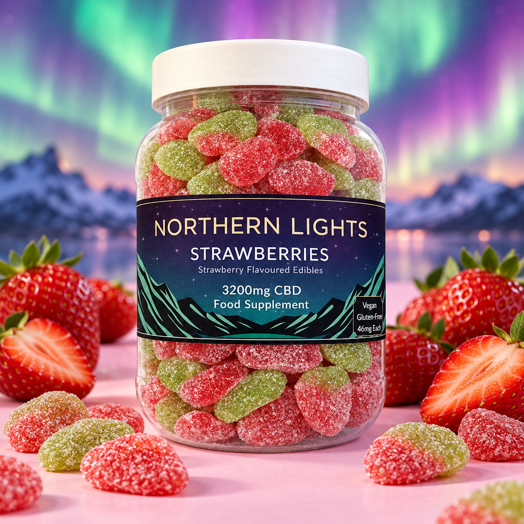 3200mg CBD Gummy Strawberries - Full Spectrum | 46mg Per Gummy | 70 Gummies