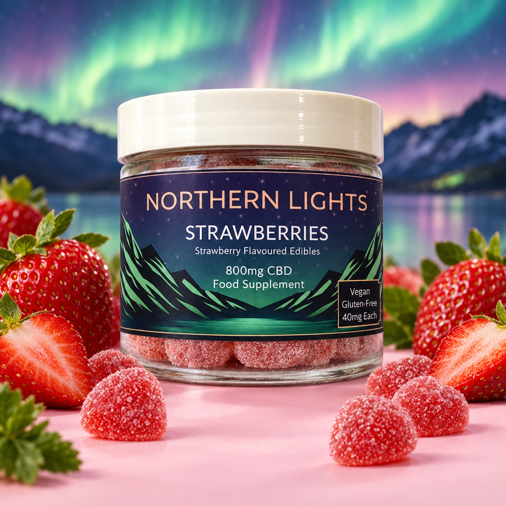 800mg CBD Gummy Strawberries - Full Spectrum | 40mg Per Gummy | 25 Gummies
