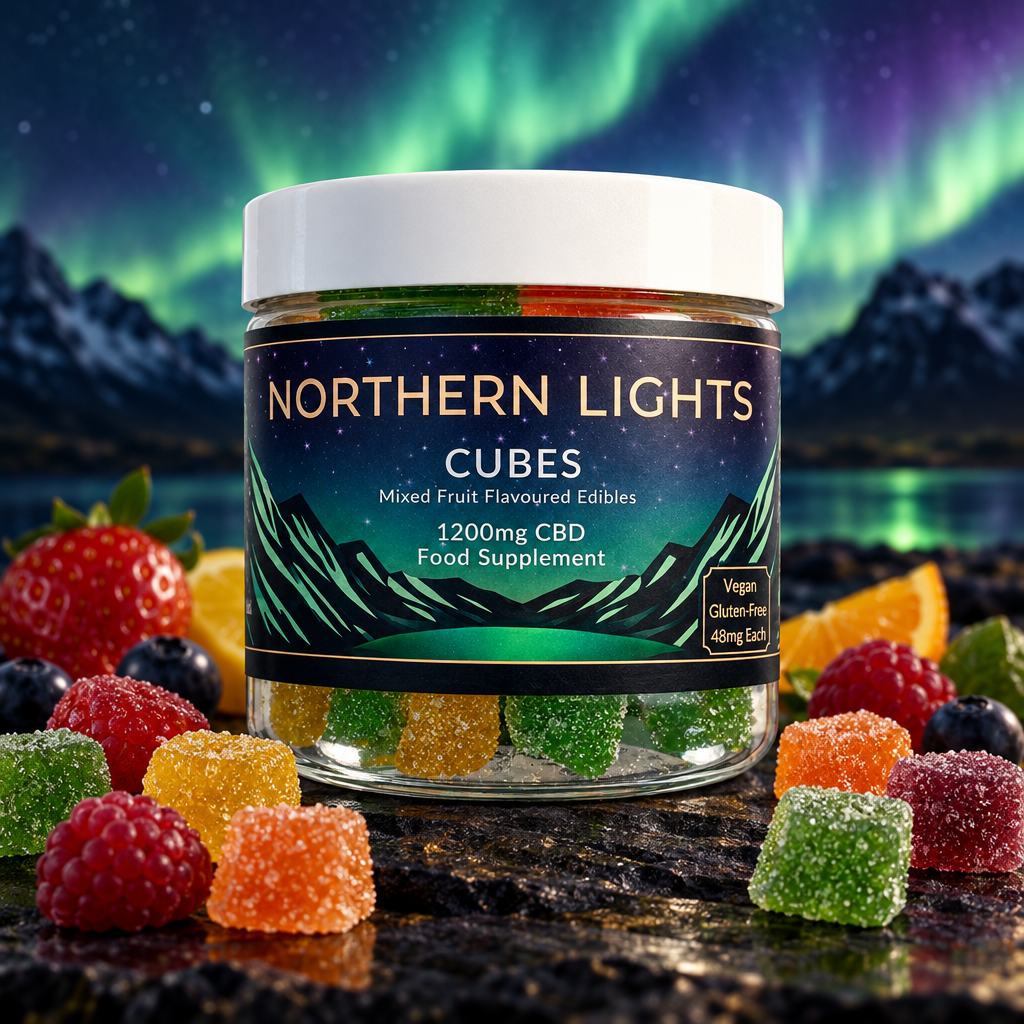 1200mg CBD Gummy Cubes - Full Spectrum | 48mg Per Gummy | 25 Gummies