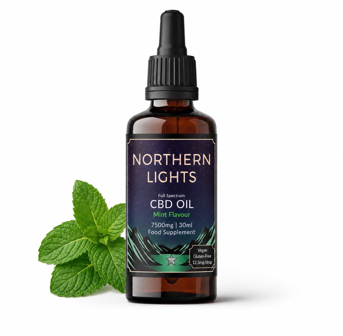 7,500mg Full-Spectrum CBD OIL 30ml - Natural • Mint • Strawberry