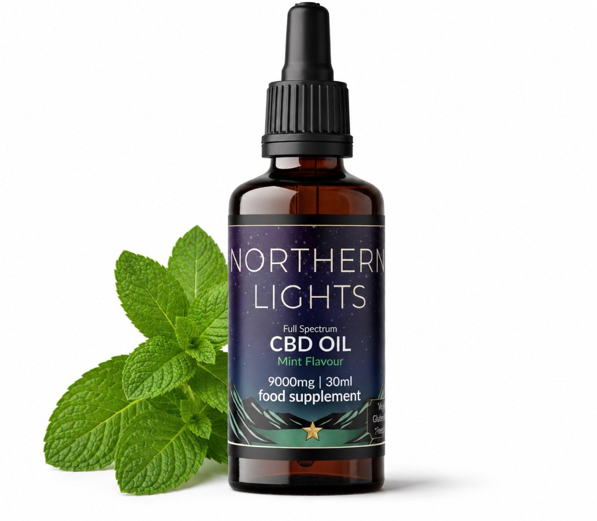 9,000mg Full-Spectrum CBD OIL 30ml - Natural • Mint • Strawberry