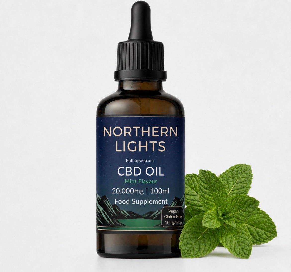20,000mg  Full-Spectrum CBD OIL 100ml - Natural • Mint • Strawberry