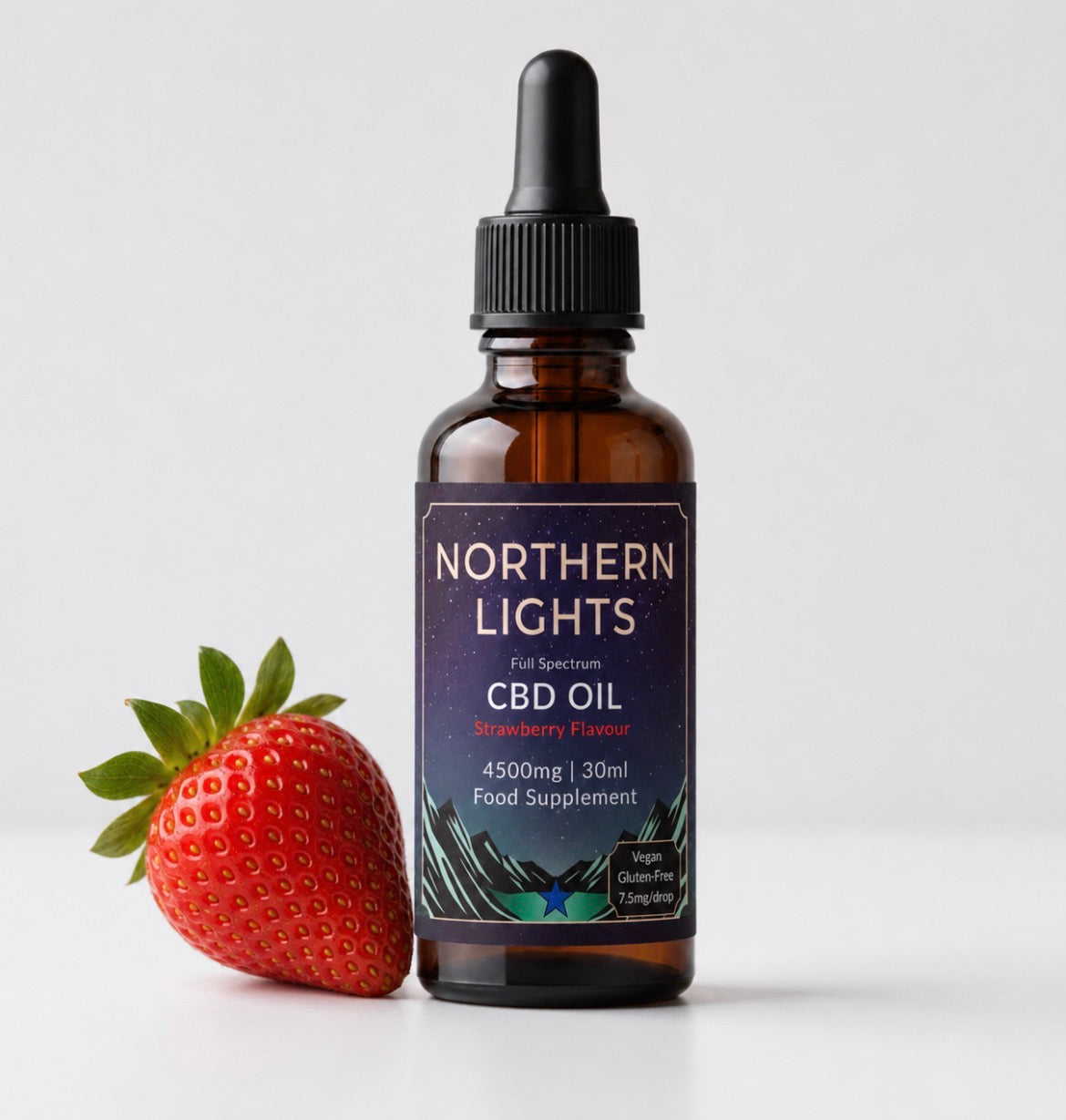 4,500mg Full-Spectrum CBD OIL 30ml - Natural • Strawberry