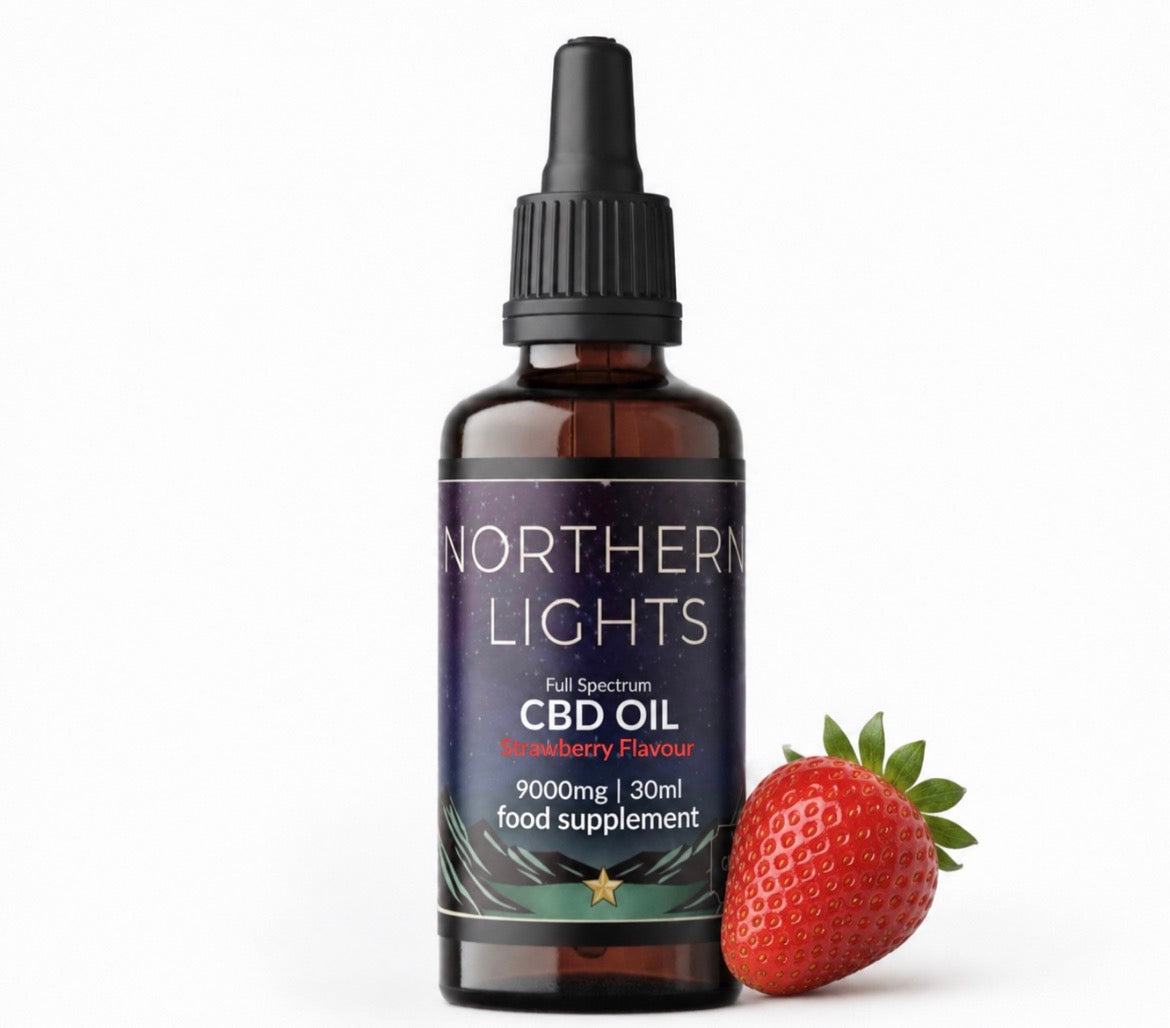 9,000mg Full-Spectrum CBD OIL 30ml - Natural • Mint • Strawberry