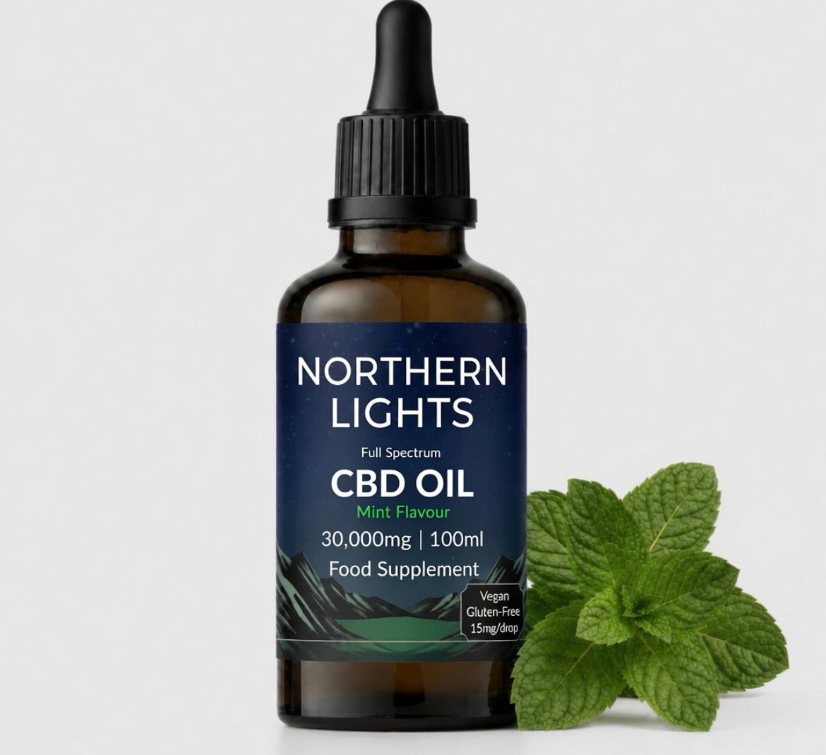 30,000 Full-Spectrum CBD OIL 100ml - Natural • Mint • Strawberry
