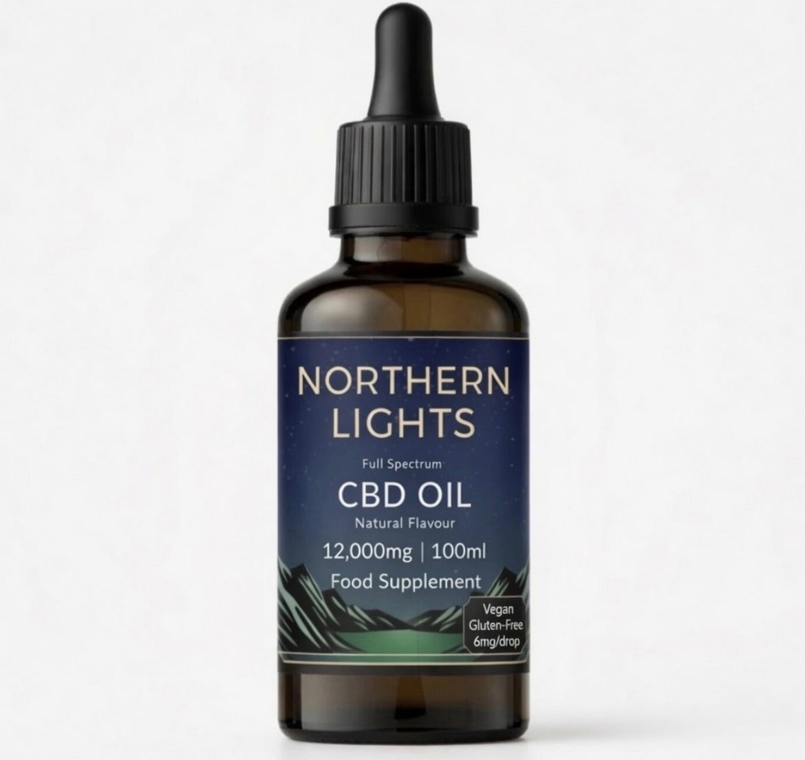 12,000mg Full-Spectrum CBD OIL 100ml - Natural • Mint • Strawberry