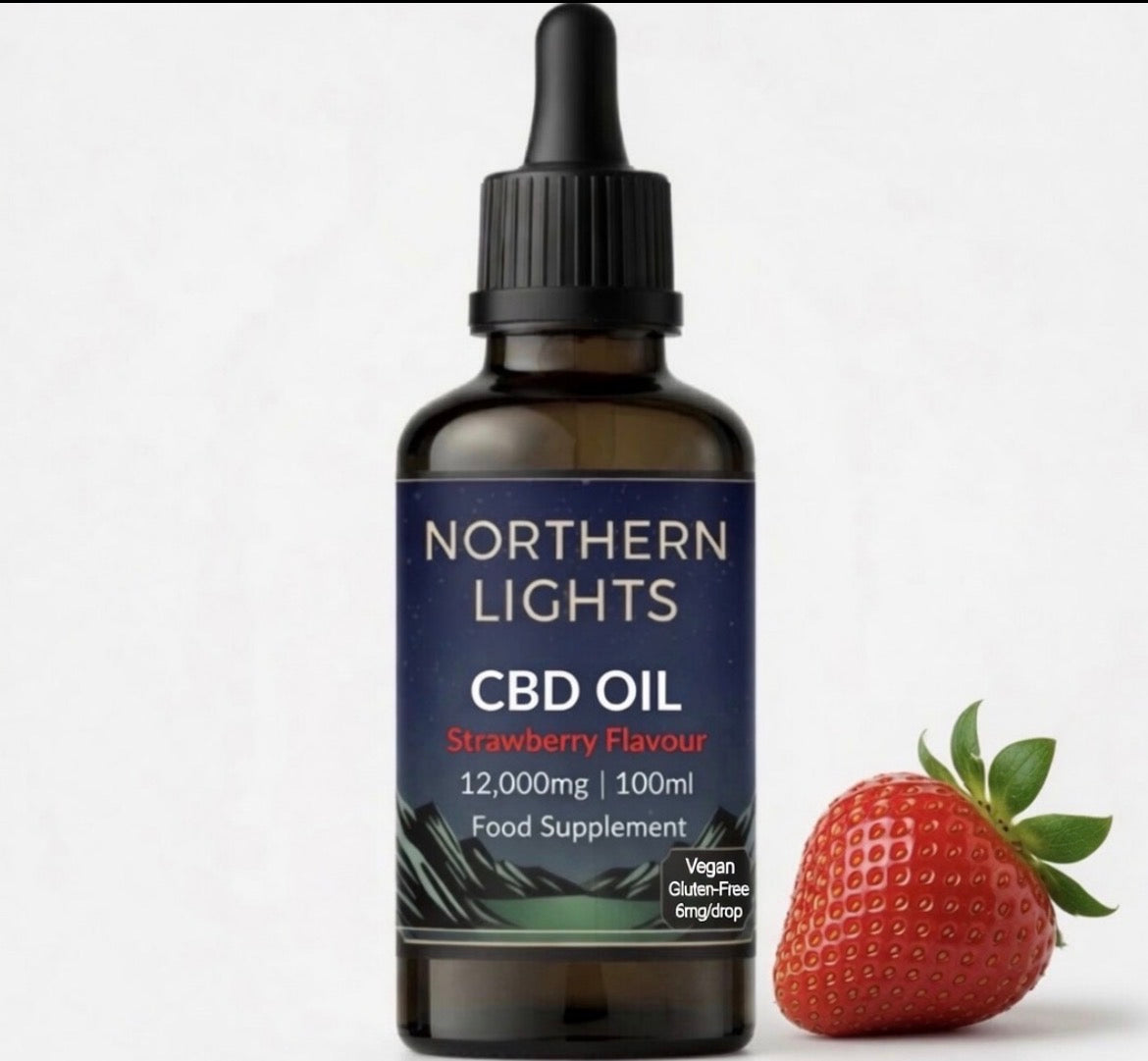 12,000mg Full-Spectrum CBD OIL 100ml - Natural • Mint • Strawberry
