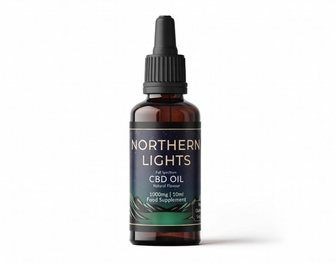 1000mg CBD Oil - Natural Flavour (10ml) FULL-SPECTRUM (Medium ⚖️)  🫐 Blueberry flavour option available when you click on the product