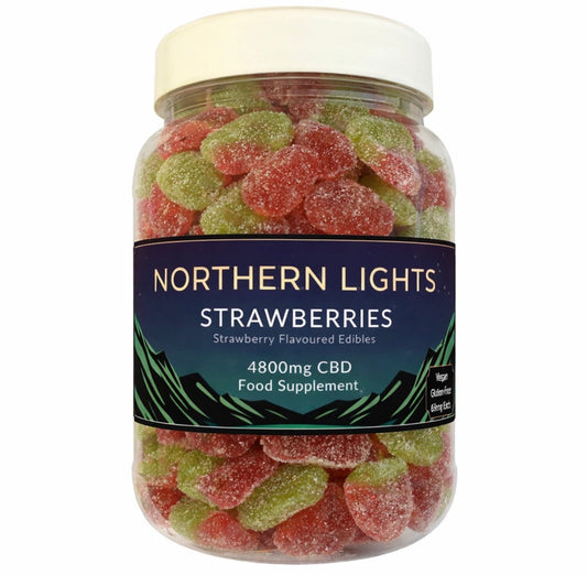 4800mg (70 X 69mg Per Gummy) CBD Gummy Strawberries (Large Tub) FULL-SPECTRUM (Strong 🔥)