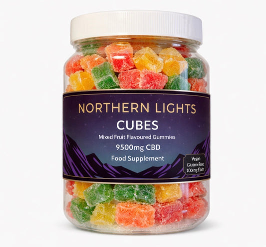 9,500mg (95 X 100mg Per Gummy) CBD Gummy Cubes (Large Tub) FULL-SPECTRUM (ULTRA 🚀)