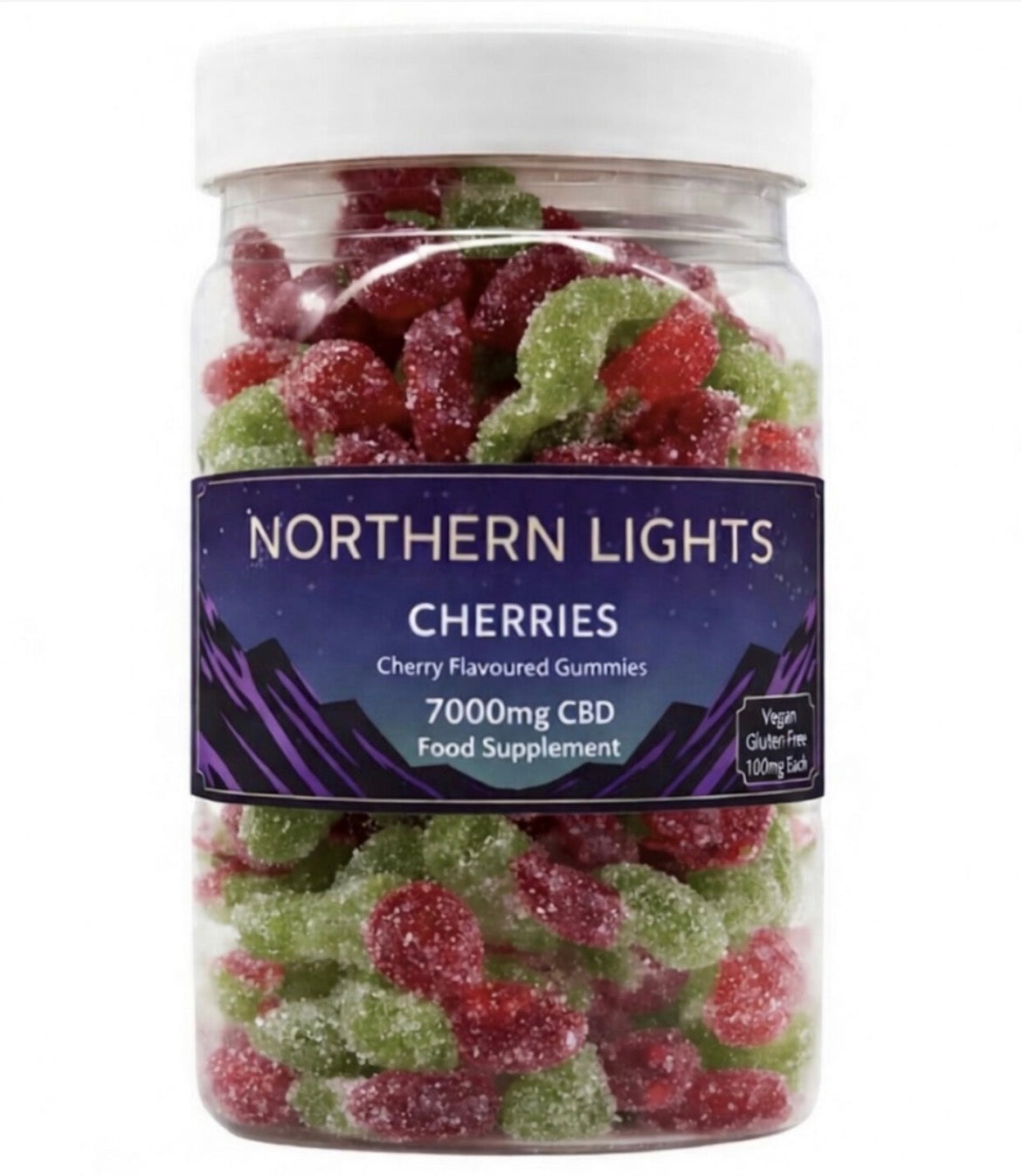 7,000mg (70 X 100mg Per Gummy) CBD Cherries (Large Tub) FULL-SPECTRUM (ULTRA 🚀 )