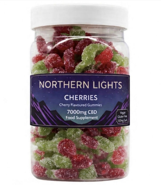 7,000mg (70 X 100mg Per Gummy) CBD Cherries (Large Tub) FULL-SPECTRUM (ULTRA 🚀 )