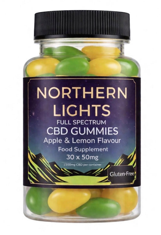 1500mg (30 x 50mg Per Gummy) CBD Apple & Lemon FULL-SPECTRUM  (Strong 🔥)