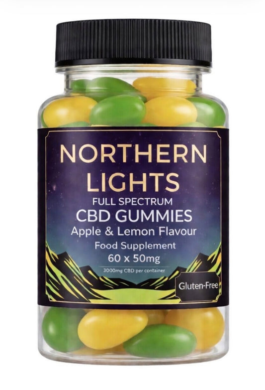 3000mg (60 x 50mg  Per Gummy) CBD Apple & Lemon FULL-SPECTRUM  (Strong 🔥)