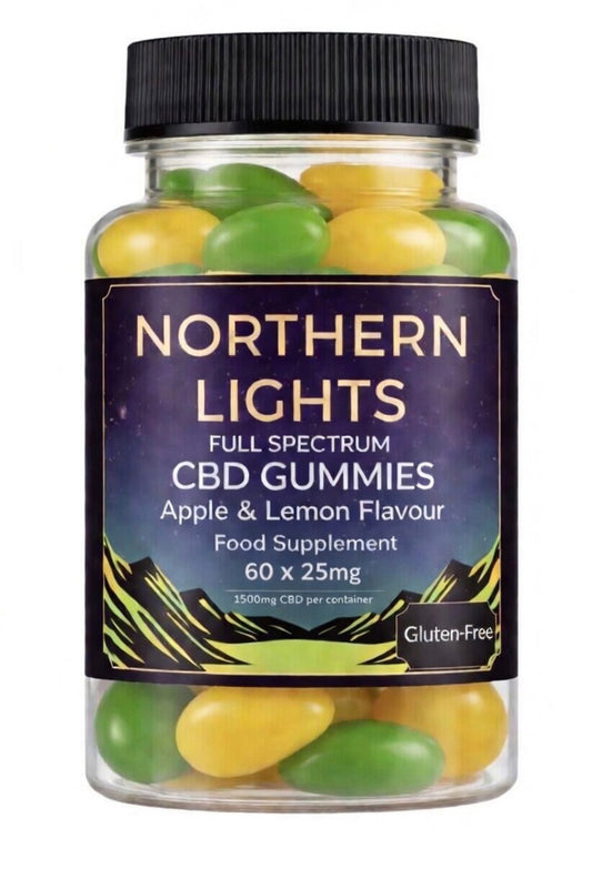 1500mg (60 x 25mg Per Gummy) CBD Apple & Lemon FULL-SPECTRUM  (Mild 🌱)