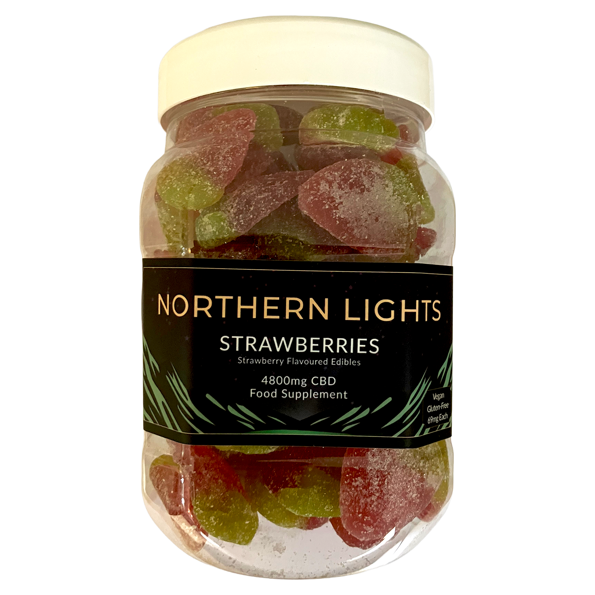 4800mg CBD Gummy Strawberries (Large Tub)