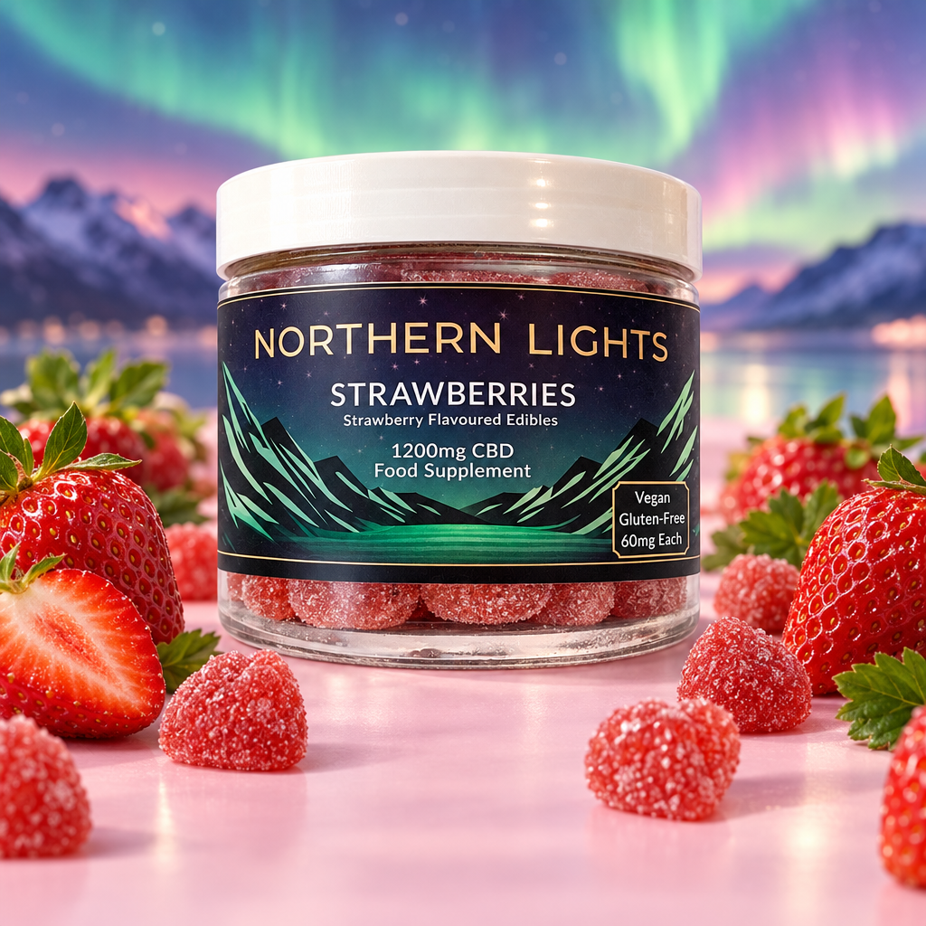 1200mg CBD Gummy Strawberries - Full Spectrum | 60mg Per Gummy | 20 Gummies