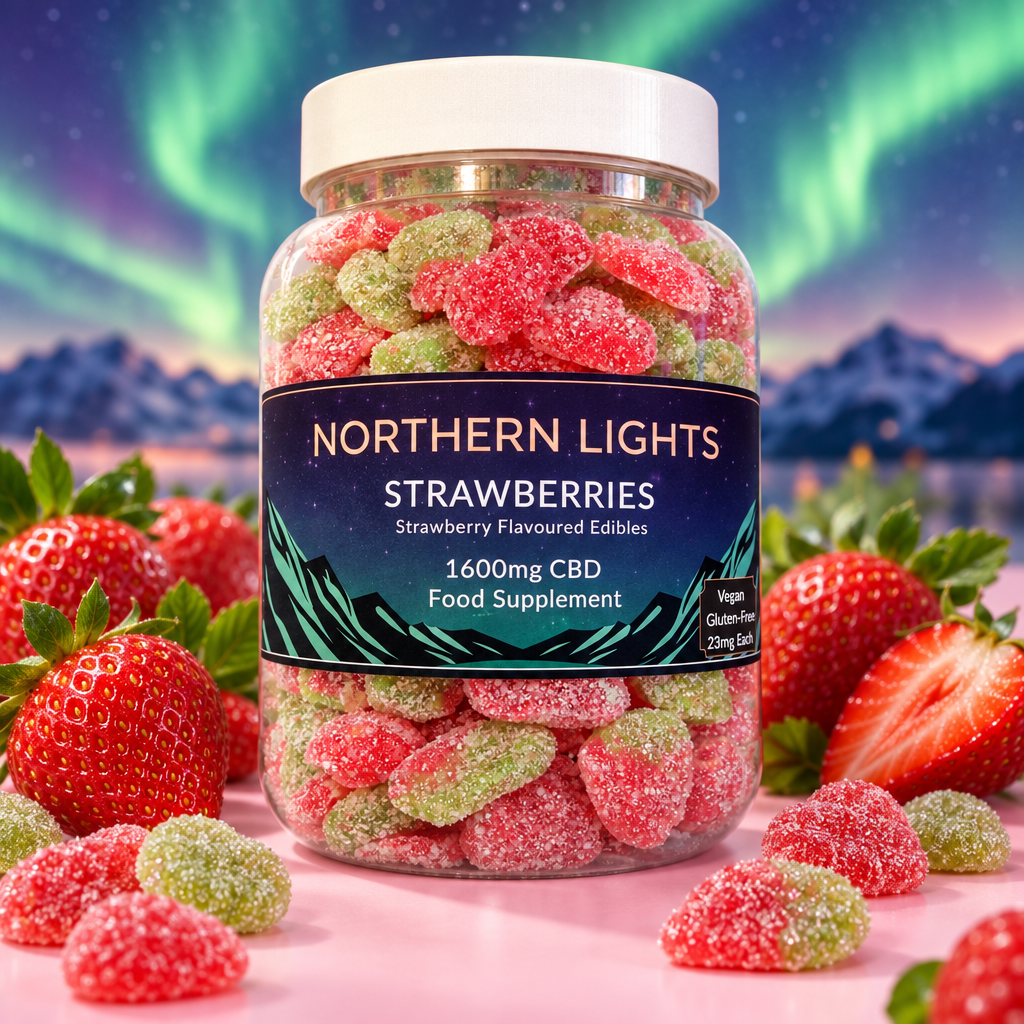1600mg CBD Gummy Strawberries - Full Spectrum | 23mg  Per Gummy | 70 Gummies