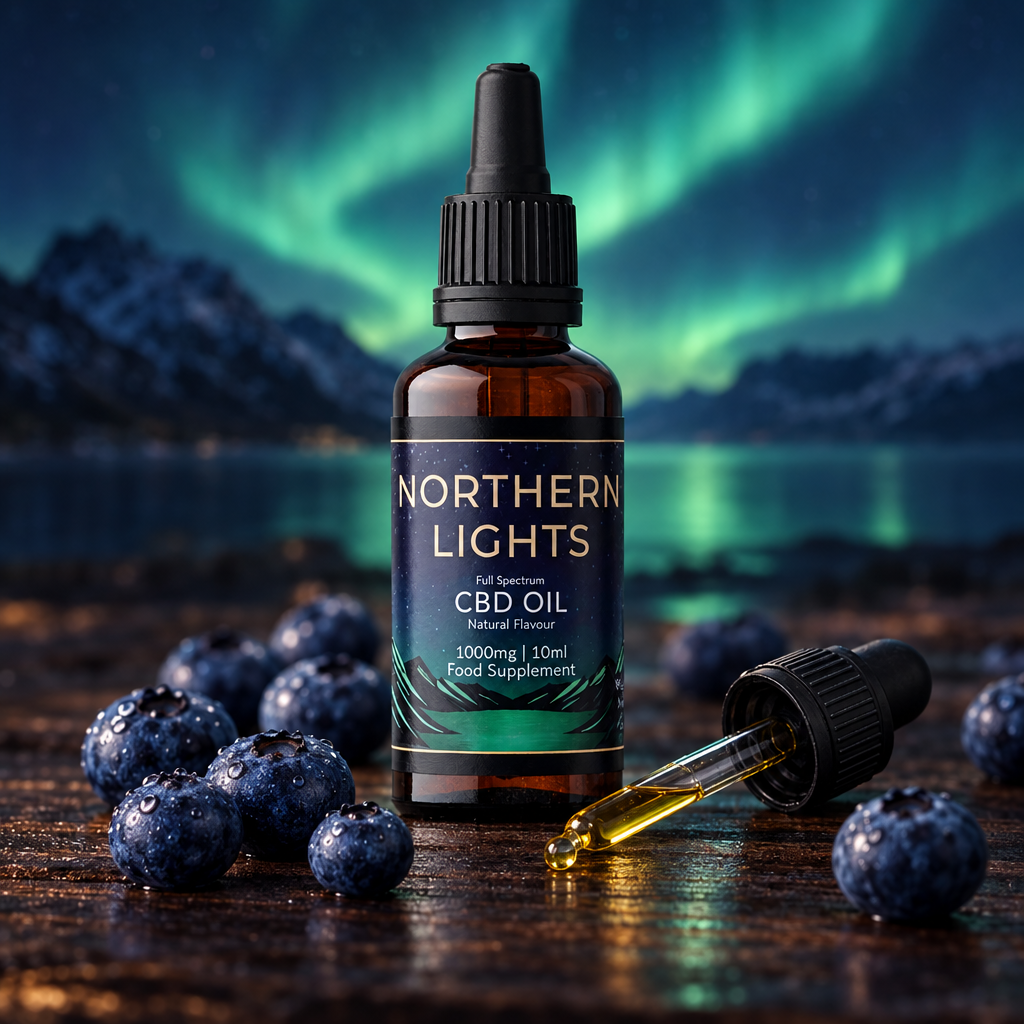 1,000mg Full-Spectrum CBD OIL 10ml - Natural • Blueberry